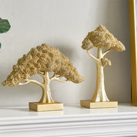 HKM-940947 Elegant Abstract Resin Tree Decoration for Creative Desk and Cashier Display