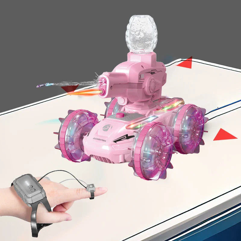 HKM-941011 Amphibious Dual Remote Control Car with Water Spray Function for Indoor and Outdoor Fun