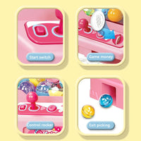 HKM-941267 Mini Ball Claw Machine Toy with Music and Lights for Kids Ages 3+