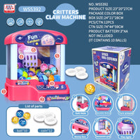 HKM-941267 Mini Ball Claw Machine Toy with Music and Lights for Kids Ages 3+