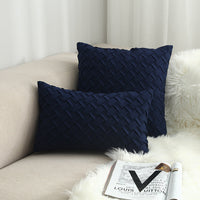 HKM-941395 Buckskin Woven Cushion Cover - Soft Flannel Pillowcase in Multiple Sizes 30x50cm & 45x45cm
