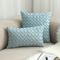 HKM-941395 Buckskin Woven Cushion Cover - Soft Flannel Pillowcase in Multiple Sizes 30x50cm & 45x45cm