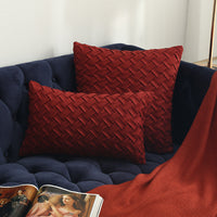 HKM-941395 Buckskin Woven Cushion Cover - Soft Flannel Pillowcase in Multiple Sizes 30x50cm & 45x45cm