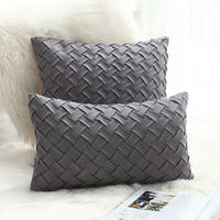 HKM-941395 Buckskin Woven Cushion Cover - Soft Flannel Pillowcase in Multiple Sizes 30x50cm & 45x45cm