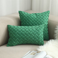 HKM-941395 Buckskin Woven Cushion Cover - Soft Flannel Pillowcase in Multiple Sizes 30x50cm & 45x45cm