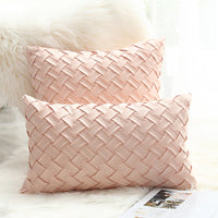 HKM-941395 Buckskin Woven Cushion Cover - Soft Flannel Pillowcase in Multiple Sizes 30x50cm & 45x45cm