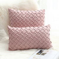 HKM-941395 Buckskin Woven Cushion Cover - Soft Flannel Pillowcase in Multiple Sizes 30x50cm & 45x45cm