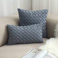 HKM-941395 Buckskin Woven Cushion Cover - Soft Flannel Pillowcase in Multiple Sizes 30x50cm & 45x45cm