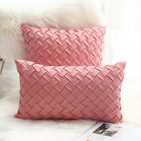 HKM-941395 Buckskin Woven Cushion Cover - Soft Flannel Pillowcase in Multiple Sizes 30x50cm & 45x45cm
