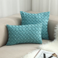 HKM-941395 Buckskin Woven Cushion Cover - Soft Flannel Pillowcase in Multiple Sizes 30x50cm & 45x45cm