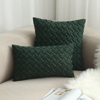 HKM-941395 Buckskin Woven Cushion Cover - Soft Flannel Pillowcase in Multiple Sizes 30x50cm & 45x45cm