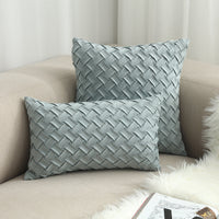 HKM-941395 Buckskin Woven Cushion Cover - Soft Flannel Pillowcase in Multiple Sizes 30x50cm & 45x45cm