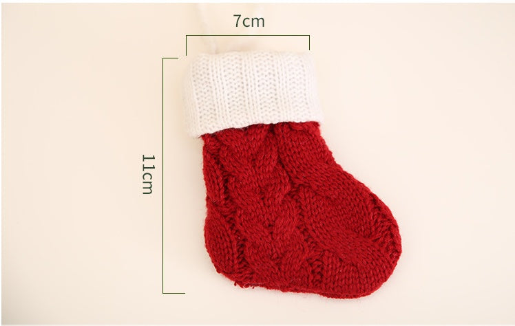 HKM-941779 Christmas Knitted Cutlery Holders for Forks and Knives - 11x7cm