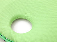 HKM-941843 Baby Bear Anti-Flat Head Pillow for Infants - Pure Cotton, Soft & Breathable, 0-2 Years, Green Leaf Design