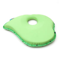HKM-941843 Baby Bear Anti-Flat Head Pillow for Infants - Pure Cotton, Soft & Breathable, 0-2 Years, Green Leaf Design