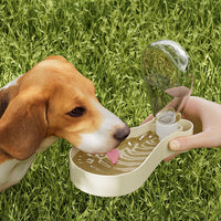 HKM-941843 Portable 2-in-1 Pet Water Bottle and Food Container for Outdoor Travel, Leak-Proof Design, BPA-Free Material