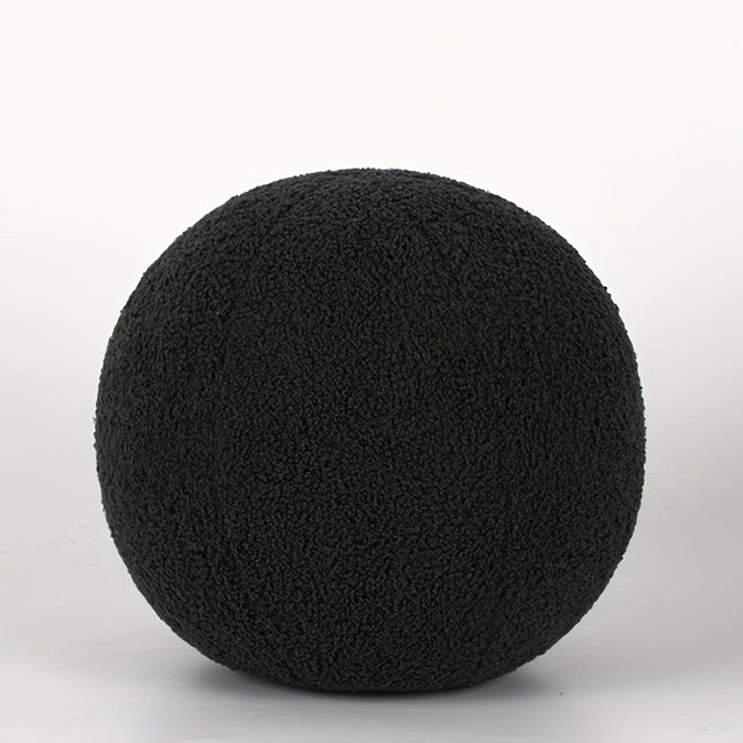 HKM-941971 Round Spherical Decorative Cushion Pillow – Modern Solid Color in White, Sea Blue, Matcha, Camel, Lotus Root