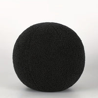 HKM-941971 Round Spherical Decorative Cushion Pillow – Modern Solid Color in White, Sea Blue, Matcha, Camel, Lotus Root