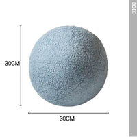 HKM-941971 Round Spherical Decorative Cushion Pillow – Modern Solid Color in White, Sea Blue, Matcha, Camel, Lotus Root