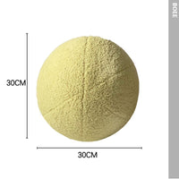 HKM-941971 Round Spherical Decorative Cushion Pillow – Modern Solid Color in White, Sea Blue, Matcha, Camel, Lotus Root