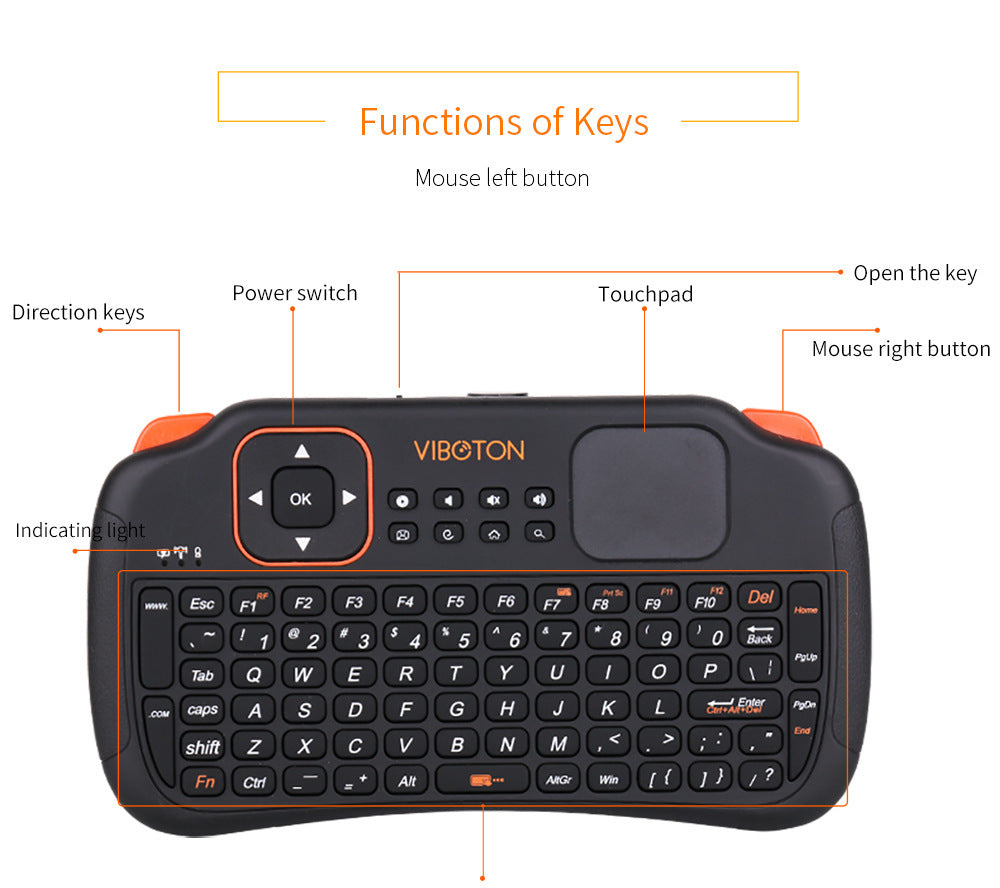 HKM-942035 S1 Mini Wireless Mouse with Touchpad - USB Connection for Easy Use