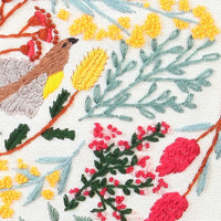 HKM-942163 Modern Minimalist Canvas Bag Kit for Embroidery - Suzhou Embroidery, 34x40cm, Includes Fabric & Threads