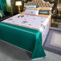 HKM-942163 Summer Sleeping Mat Set - Ice Silk Viscose Fiber, Bed Sheet & Pillowcases, 2.3x2.5m
