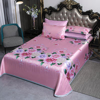 HKM-942163 Summer Sleeping Mat Set - Ice Silk Viscose Fiber, Bed Sheet & Pillowcases, 2.3x2.5m