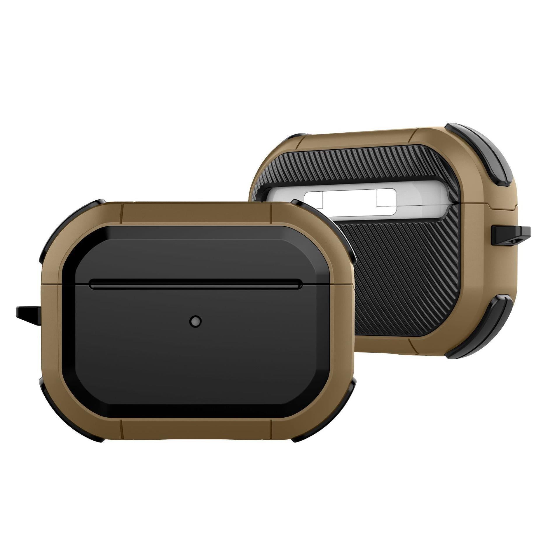 HKM-942227 AirPods Pro Flip Protective Sleeve - Camouflage Plastic and TPU Case