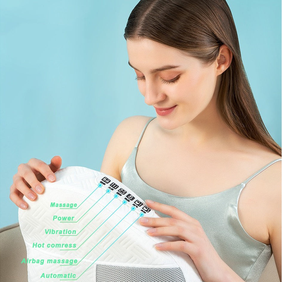 HKM-942611 Butterfly Shaped Infrared Massage Pillow with Heating Function for Neck, Back, Waist and Legs