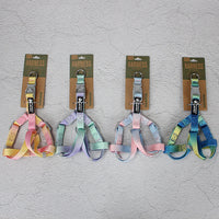 HKM-942675 Gradient Color Dog Leash Set - Includes Collars, Bracelets, and Chest Harnesses in Various Shades