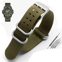 HKM-942675 Nylon Canvas Water Ghost Watch Strap - Breathable Comfort, Durable Stainless Steel Buckle, 22mm & 23mm Sizes