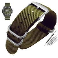 HKM-942675 Nylon Canvas Water Ghost Watch Strap - Breathable Comfort, Durable Stainless Steel Buckle, 22mm & 23mm Sizes