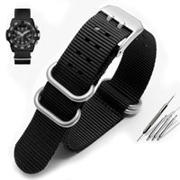 HKM-942675 Nylon Canvas Water Ghost Watch Strap - Breathable Comfort, Durable Stainless Steel Buckle, 22mm & 23mm Sizes
