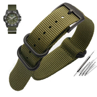HKM-942675 Nylon Canvas Water Ghost Watch Strap - Breathable Comfort, Durable Stainless Steel Buckle, 22mm & 23mm Sizes