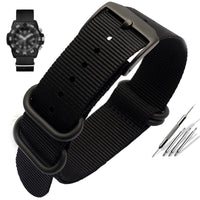 HKM-942675 Nylon Canvas Water Ghost Watch Strap - Breathable Comfort, Durable Stainless Steel Buckle, 22mm & 23mm Sizes