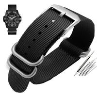 HKM-942675 Nylon Canvas Water Ghost Watch Strap - Breathable Comfort, Durable Stainless Steel Buckle, 22mm & 23mm Sizes