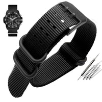 HKM-942675 Nylon Canvas Water Ghost Watch Strap - Breathable Comfort, Durable Stainless Steel Buckle, 22mm & 23mm Sizes