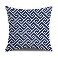 HKM-942867 Linen Geometric Outdoor and Indoor Pillowcase - Modern 45x45cm Cushion Cover
