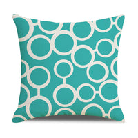 HKM-942867 Linen Geometric Outdoor and Indoor Pillowcase - Modern 45x45cm Cushion Cover