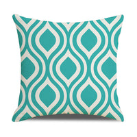 HKM-942867 Linen Geometric Outdoor and Indoor Pillowcase - Modern 45x45cm Cushion Cover