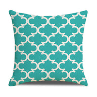 HKM-942867 Linen Geometric Outdoor and Indoor Pillowcase - Modern 45x45cm Cushion Cover