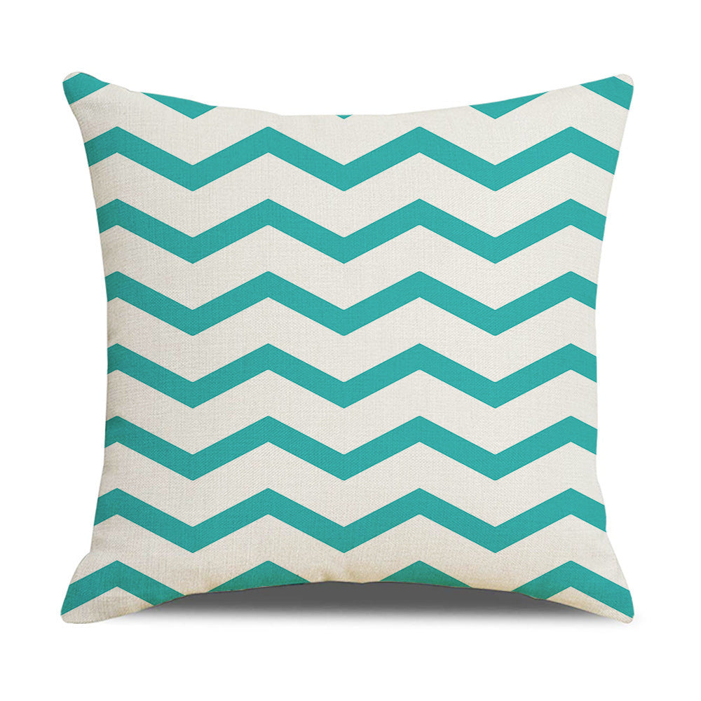 HKM-942867 Linen Geometric Outdoor and Indoor Pillowcase - Modern 45x45cm Cushion Cover
