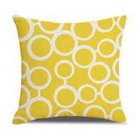 HKM-942867 Linen Geometric Outdoor and Indoor Pillowcase - Modern 45x45cm Cushion Cover