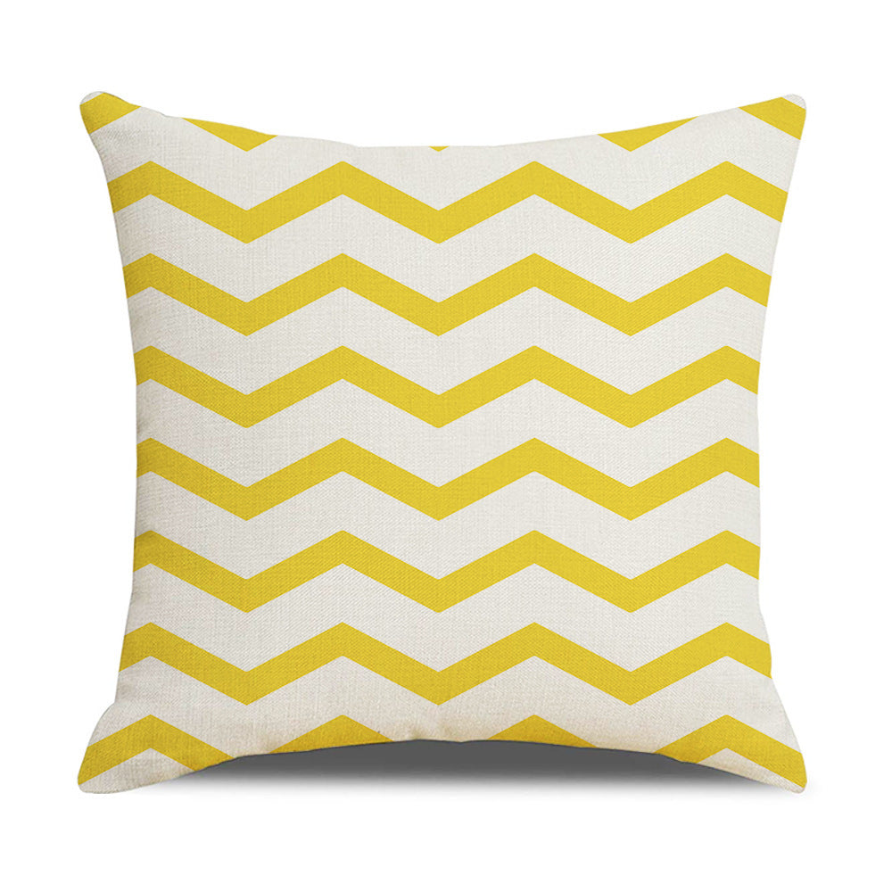 HKM-942867 Linen Geometric Outdoor and Indoor Pillowcase - Modern 45x45cm Cushion Cover