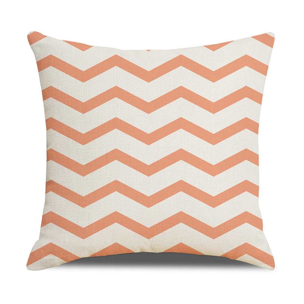 HKM-942867 Linen Geometric Outdoor and Indoor Pillowcase - Modern 45x45cm Cushion Cover