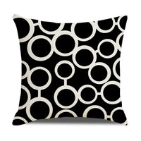 HKM-942867 Linen Geometric Outdoor and Indoor Pillowcase - Modern 45x45cm Cushion Cover