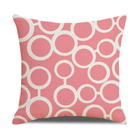HKM-942867 Linen Geometric Outdoor and Indoor Pillowcase - Modern 45x45cm Cushion Cover