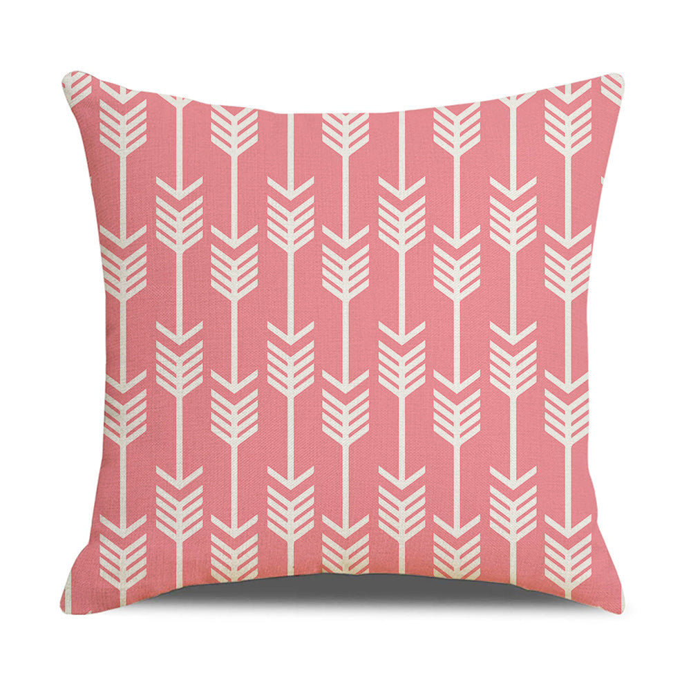 HKM-942867 Linen Geometric Outdoor and Indoor Pillowcase - Modern 45x45cm Cushion Cover