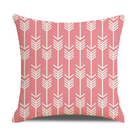 HKM-942867 Linen Geometric Outdoor and Indoor Pillowcase - Modern 45x45cm Cushion Cover
